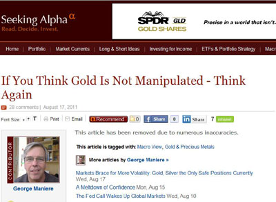 Think Gold Is Not Manipulated? Think Again!